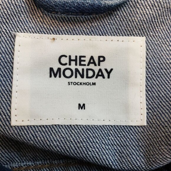 Cheap Monday Denim Button Front Trucker Jacket Size Medium - Picture 3 of 6